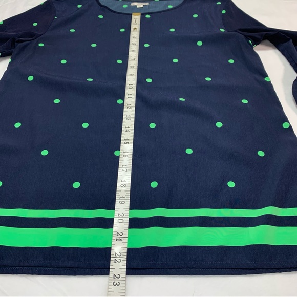 Gap Womens Long Sleeve Polka Dot Blue Dress Size S/P - Picture 12 of 14